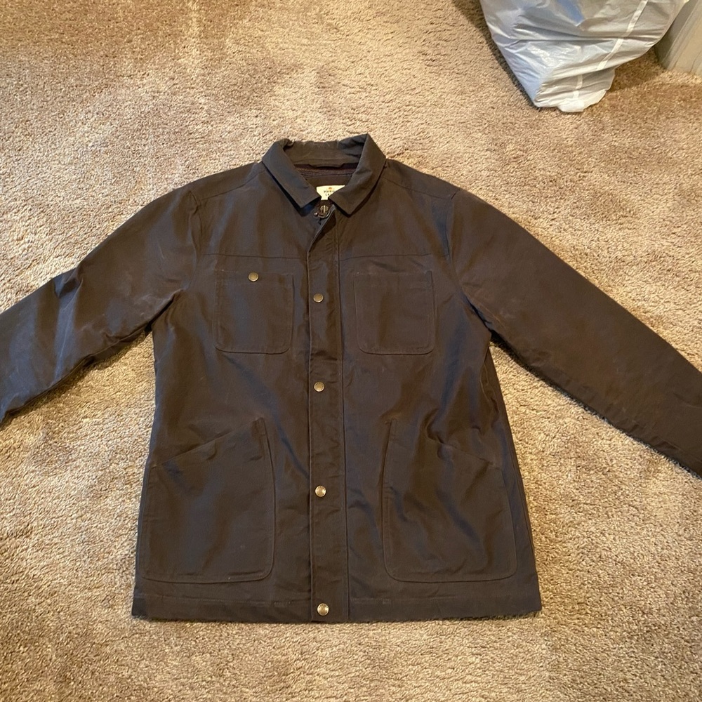 Men’s marine layer waxed field coat
